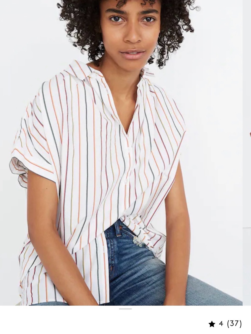 Madewell Central Shirt in Sadie Stripe